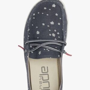 Hey Dude Navy Star Pattern Loafers